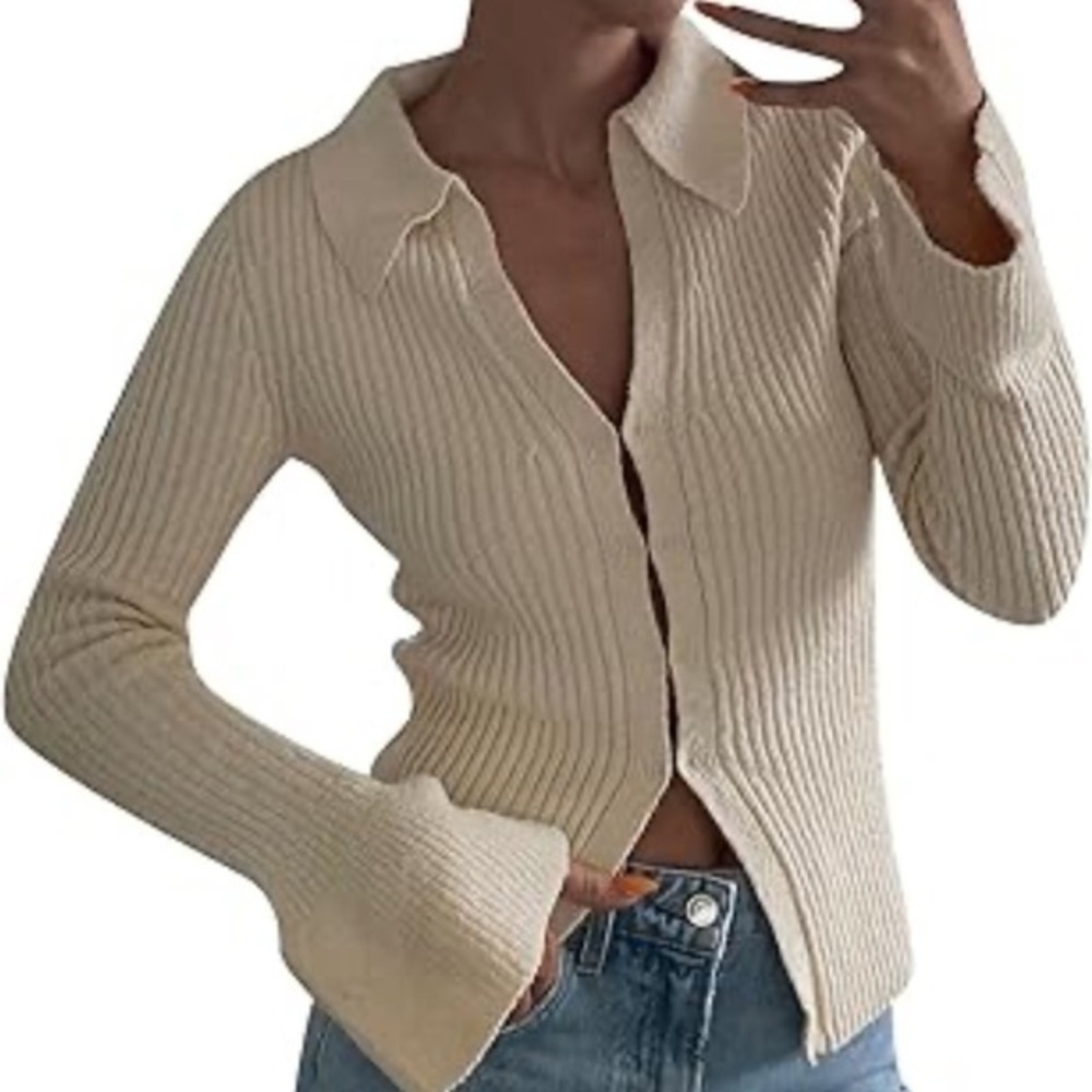 Cream cardigan size medium